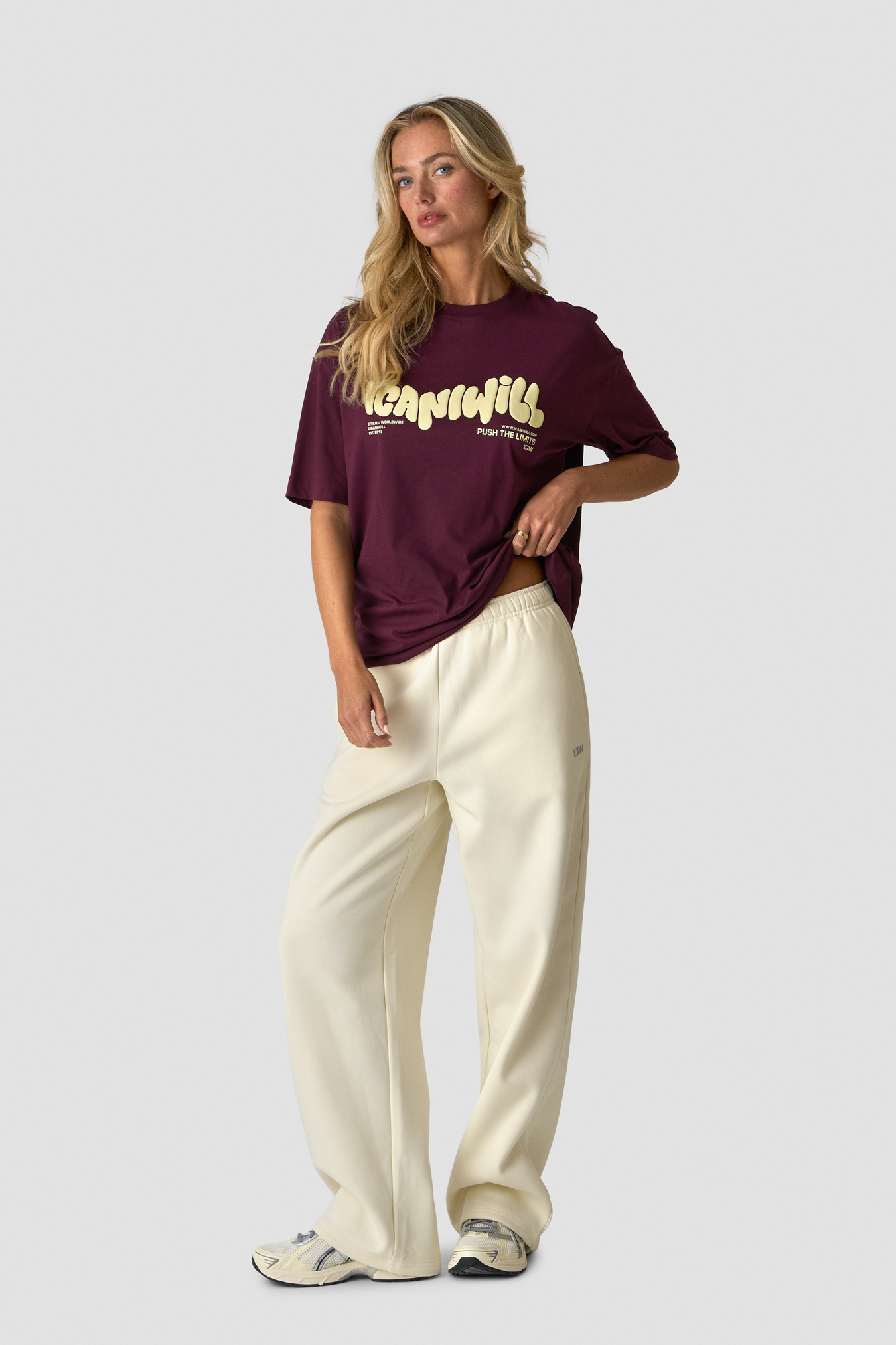 Everyday Oversized Cotton T-Shirt Dark mahogany - immagine $