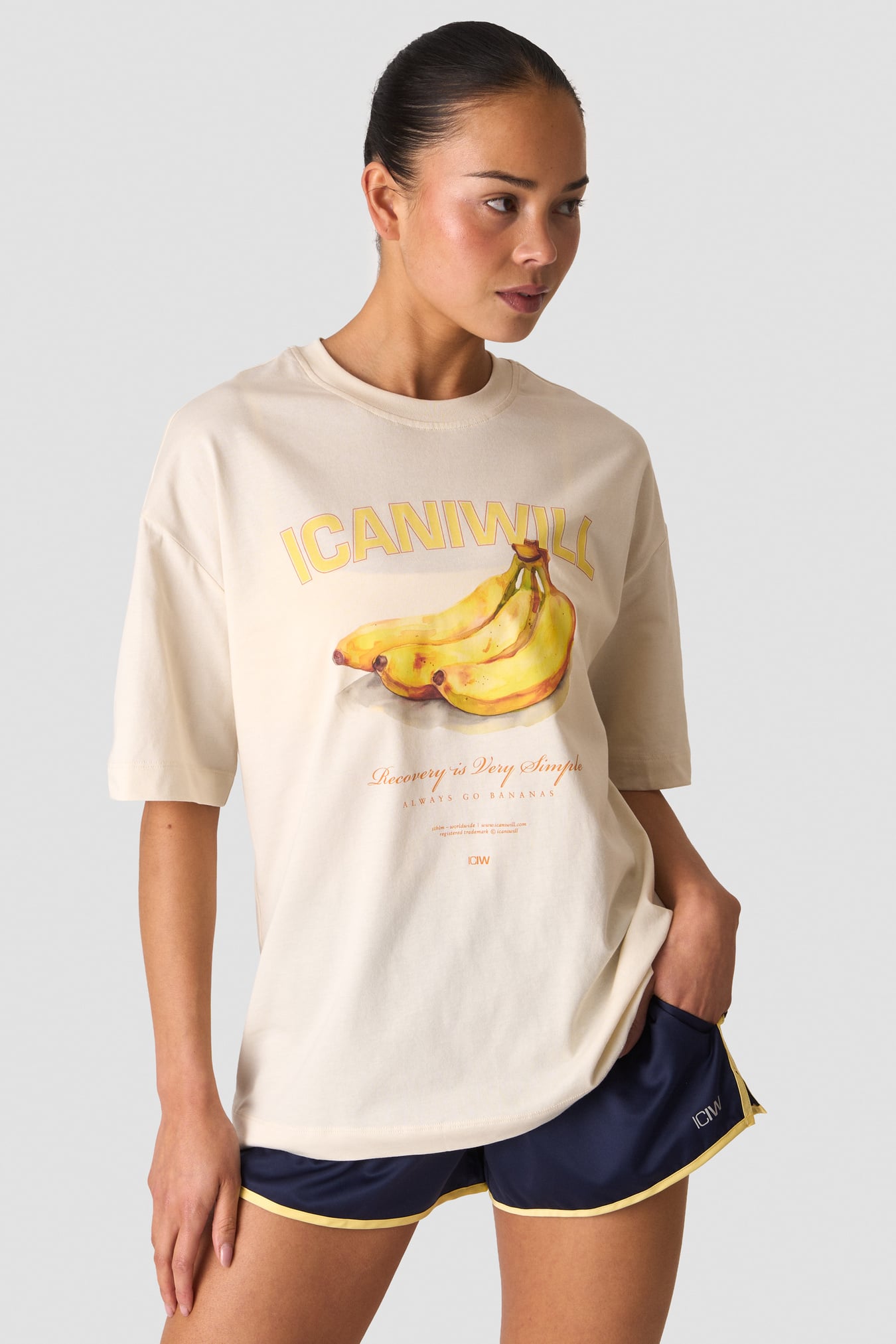 Everyday Oversized Cotton T-shirt Cream White - image 1