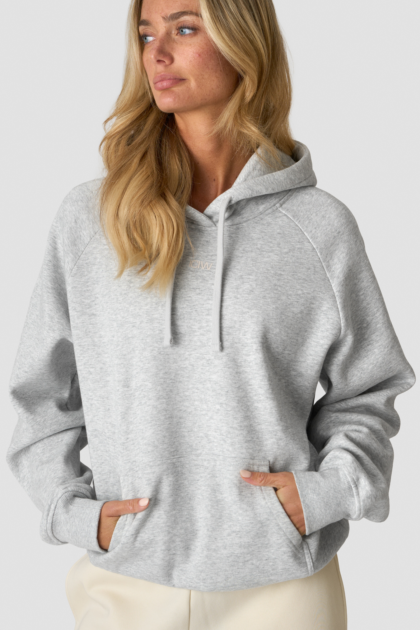 Everyday Hoodie Print Light Grey Melange - Bild 2