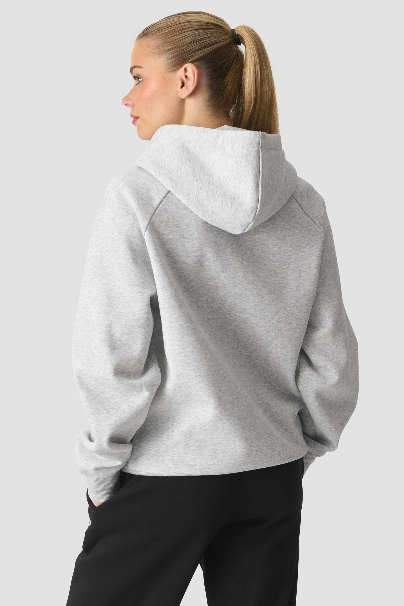 Everyday Hoodie Print W Light Grey Melange - afbeelding 3