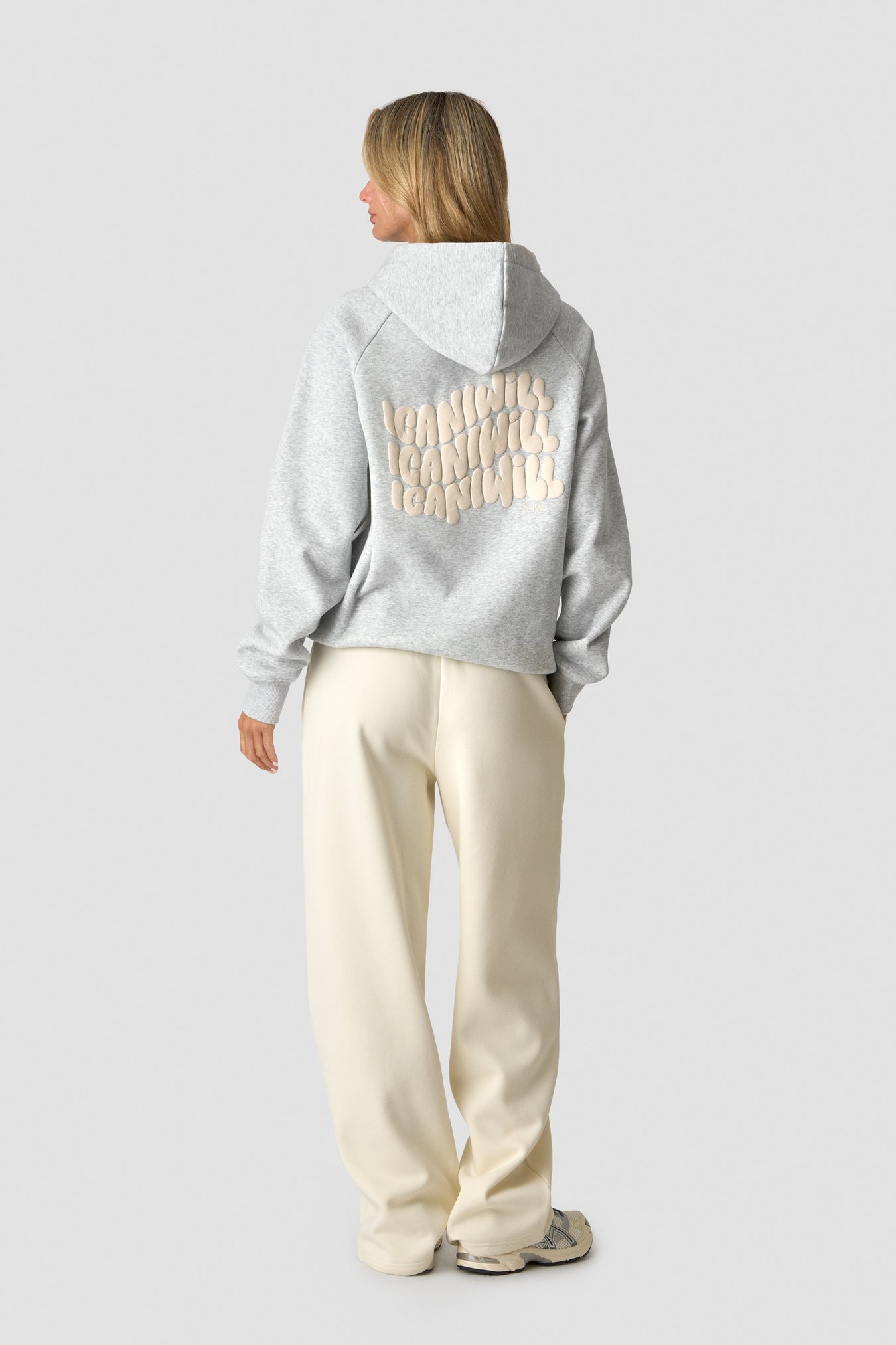 Everyday Hoodie Print Light Grey Melange - Bild 3