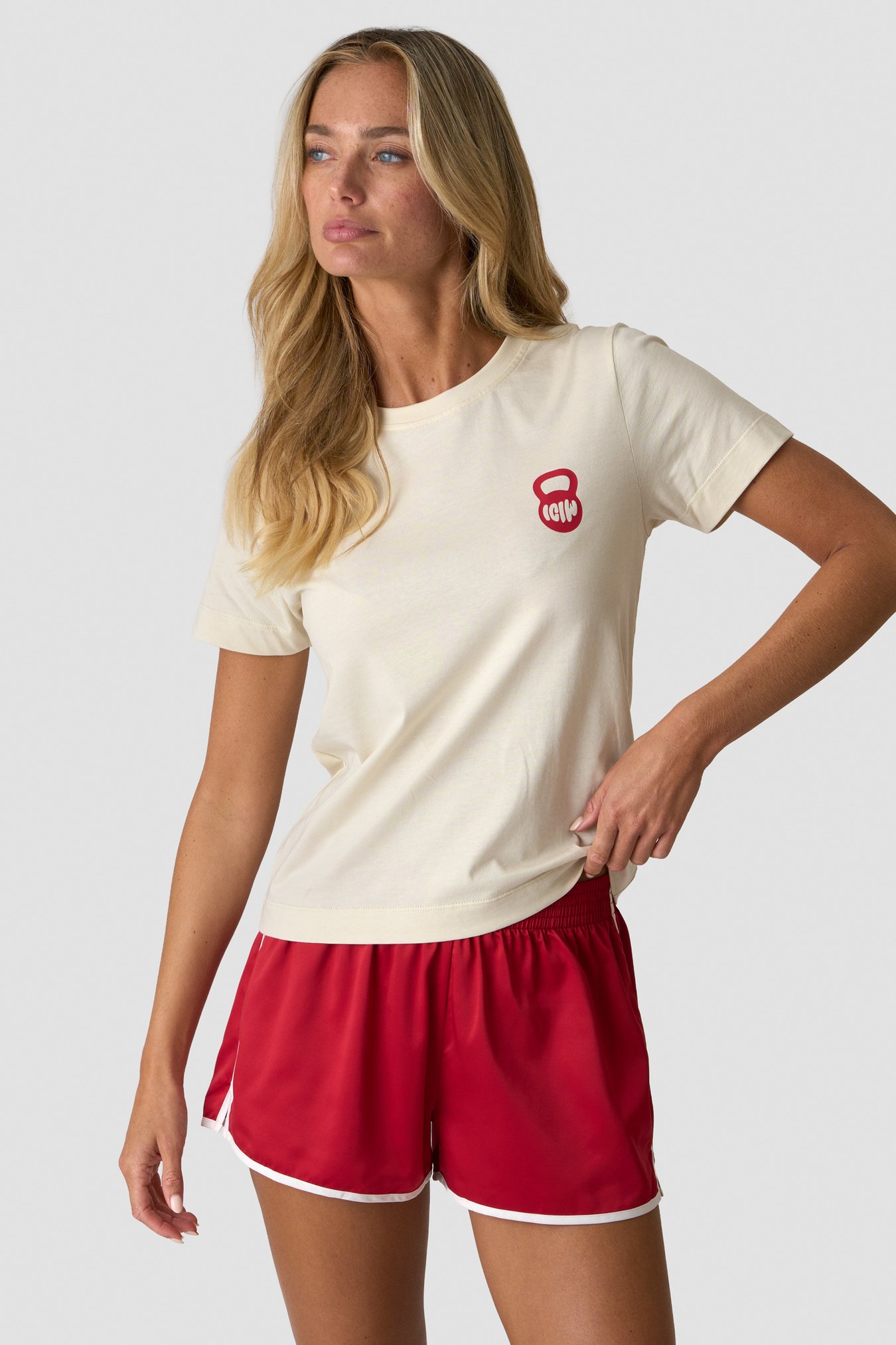 Everyday Cotton T-shirt Print Cream - Bild 0