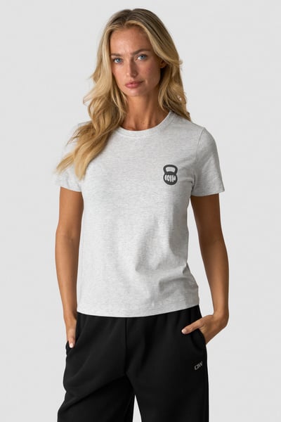
                    Everyday Cotton T-shirt Print Light Grey Melange
                    
                  