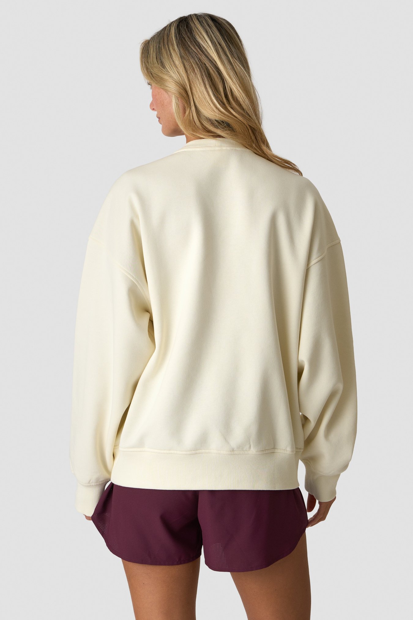 Everyday Relaxed Crewneck Print Cream - Bild 1
