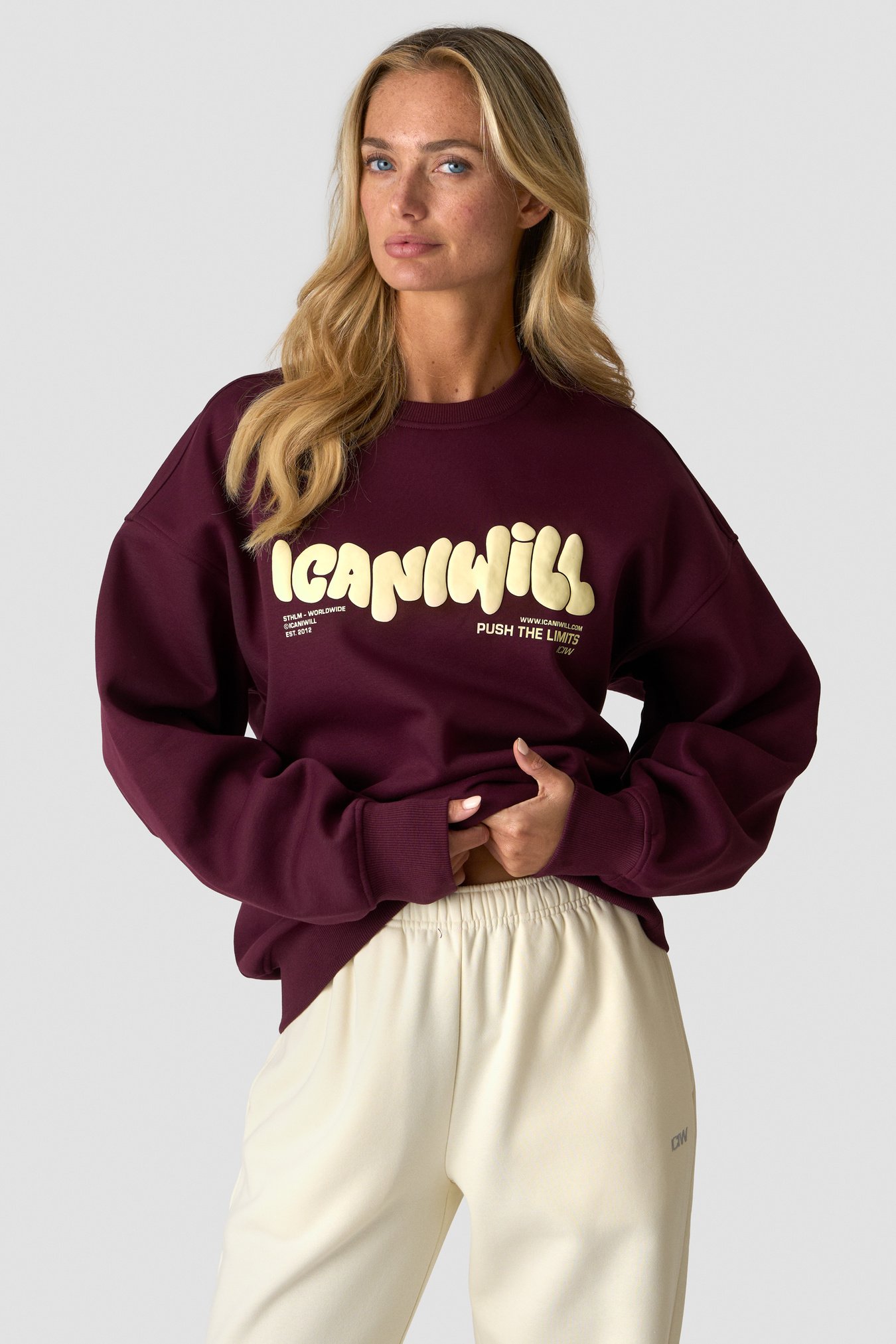 Everyday Relaxed Crewneck Print Dark mahogany - Bild 2