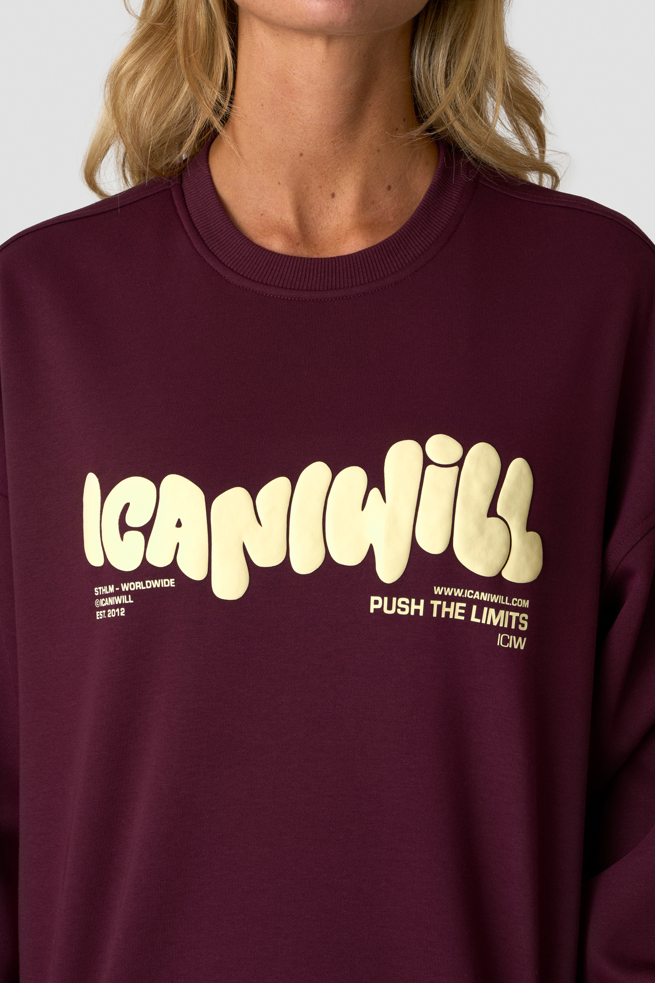 Everyday Relaxed Crewneck Print Dark mahogany - Bild 3