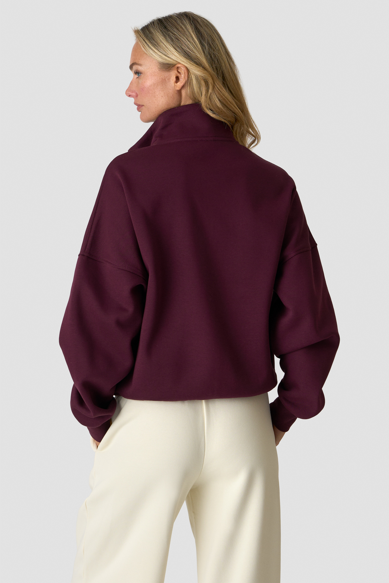 Everyday 1/4 Zip Crewneck Print Dark mahogany - Bild 3