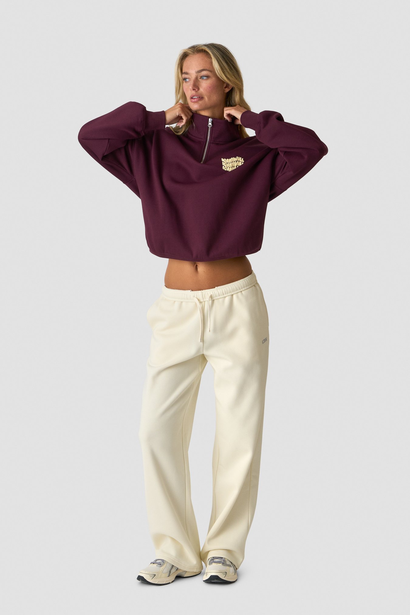 Everyday 1/4 Zip Crewneck Print Dark mahogany - Bild 4