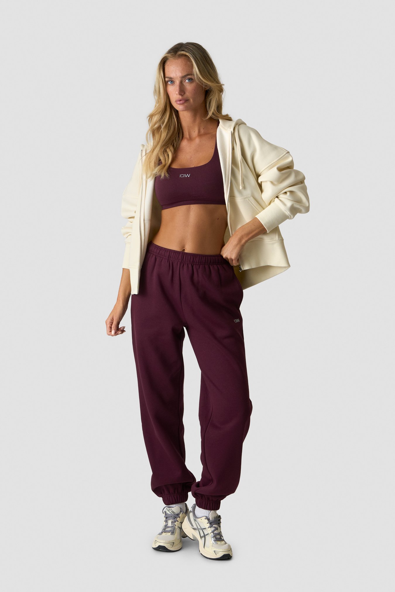 Everyday Boxy Zipper Hoodie Cream - Bild 3