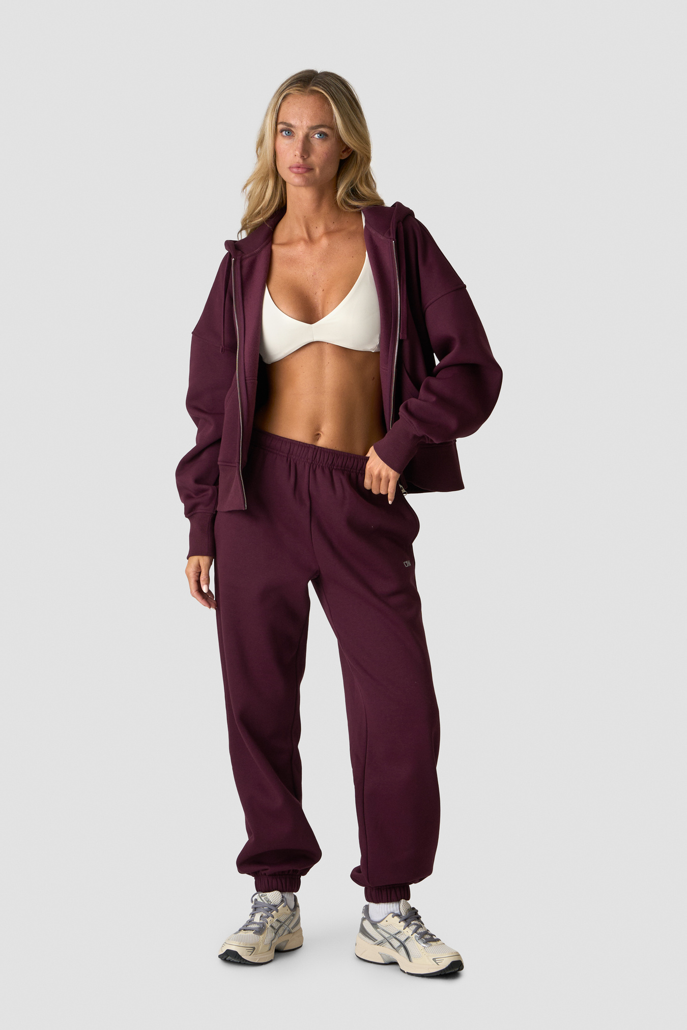 Everyday Boxy Zipper Hoodie Dark Mahogany - Bild 5