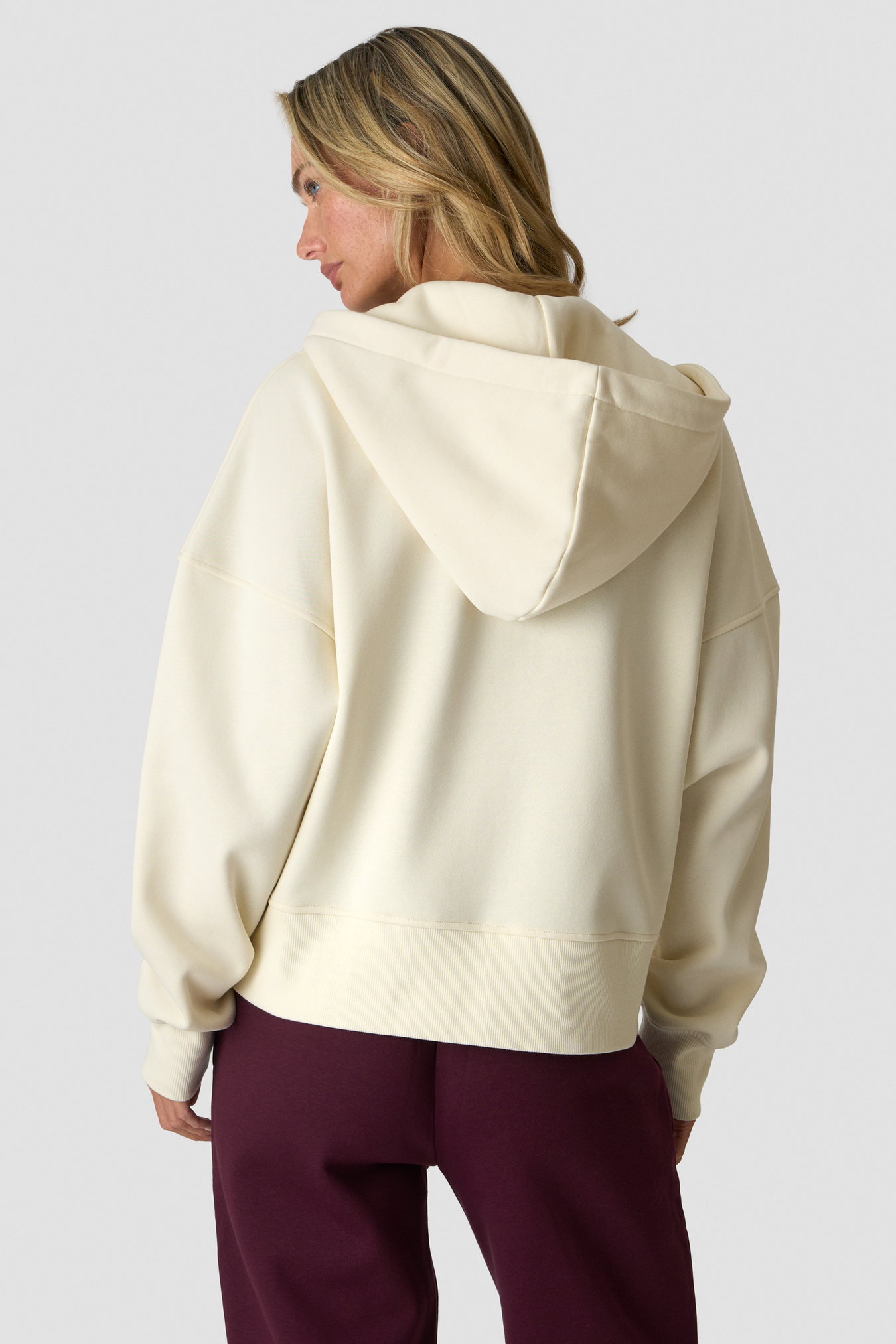 Everyday Boxy Zipper Hoodie Cream - Bild 2