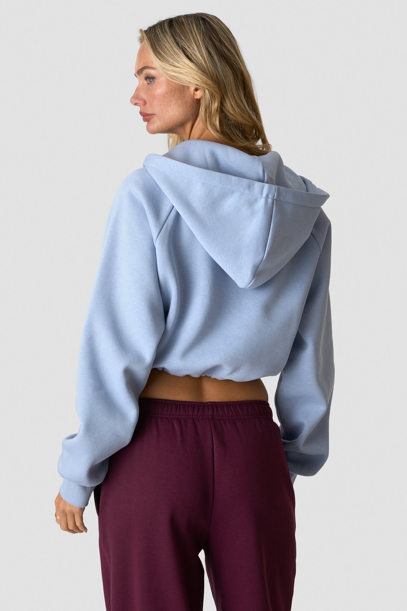 Everyday Cropped Zipper Hoodie Light Violet Slate - Bild 3
