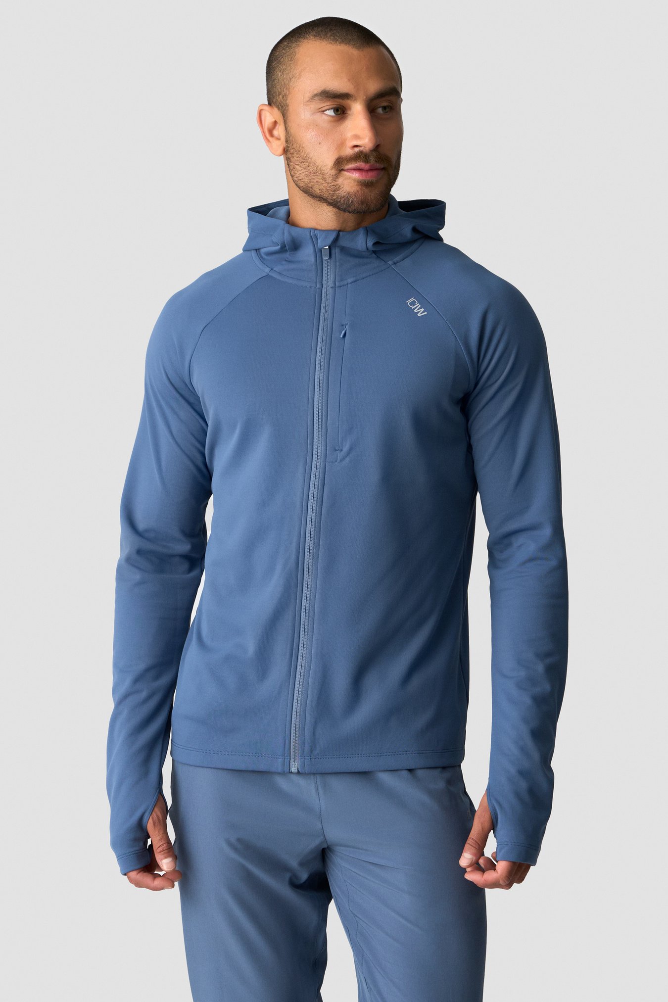 Mirage Hooded Zip Up Midlayer Dusty Twilight Blue - billede 0