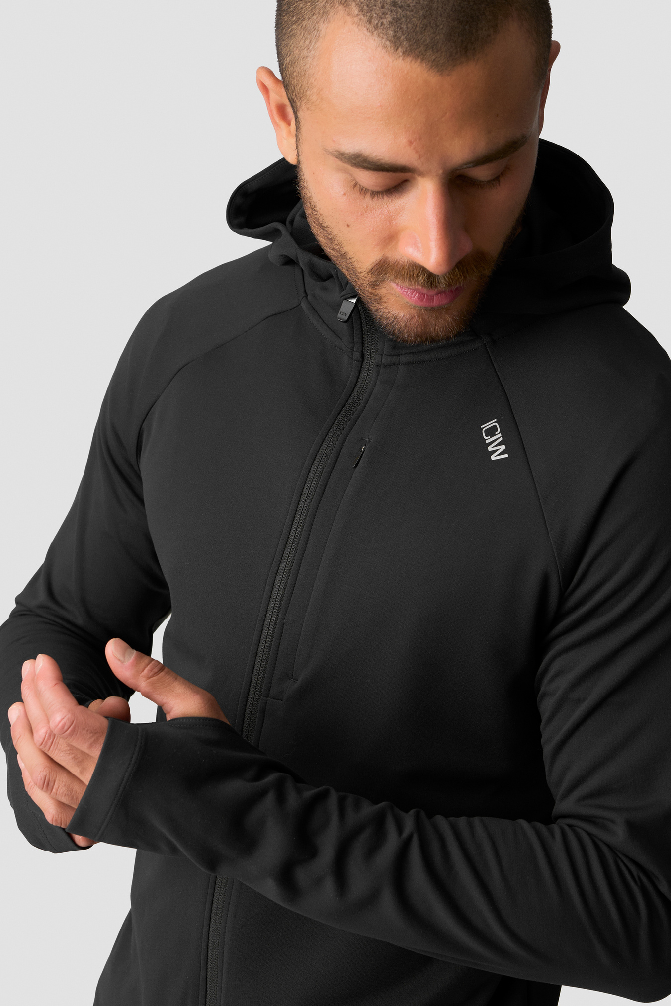 Mirage Hooded Zip Up Midlayer Black - billede 1