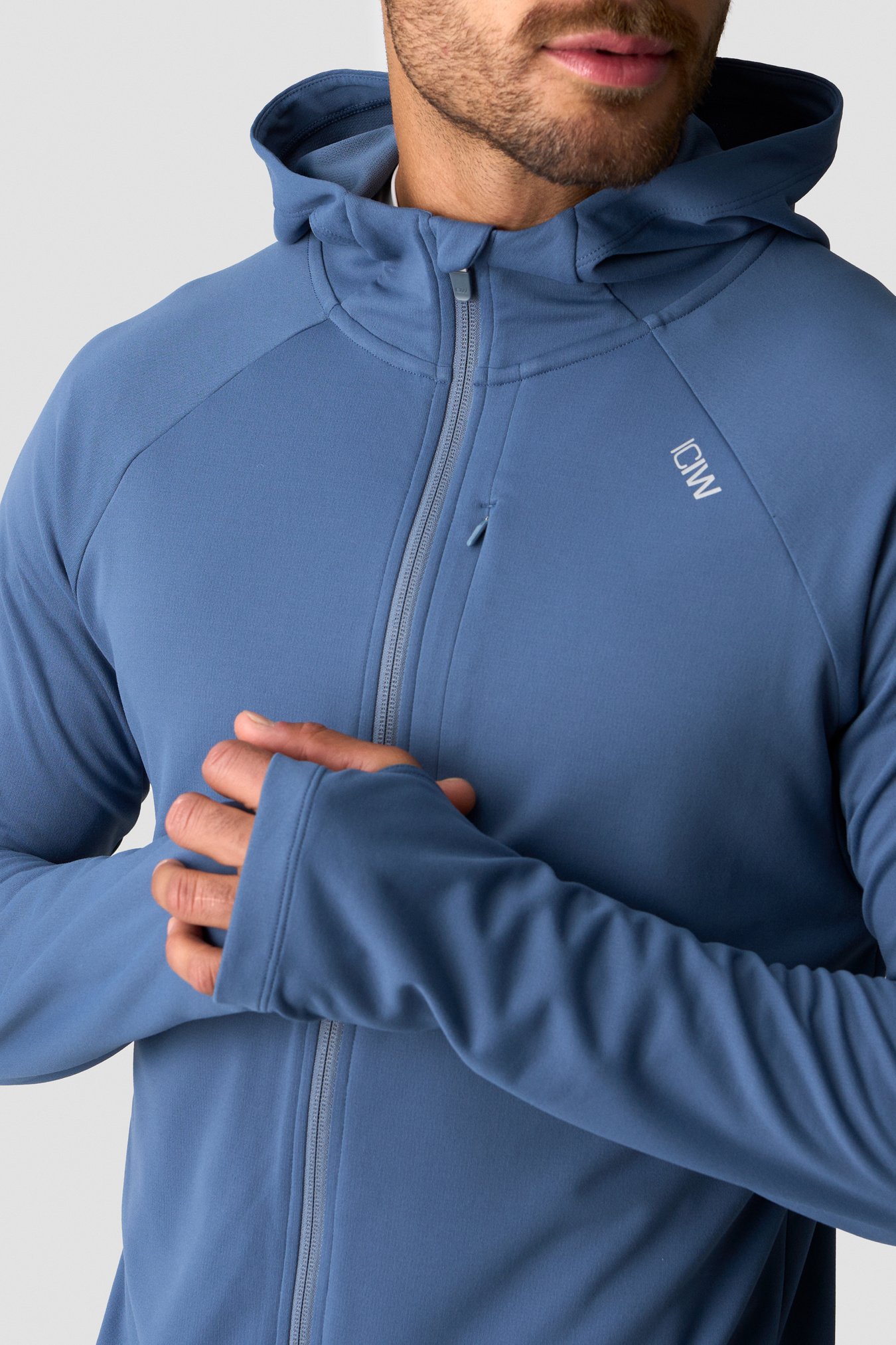 Mirage Hooded Zip Up Midlayer Dusty Twilight Blue - billede 1