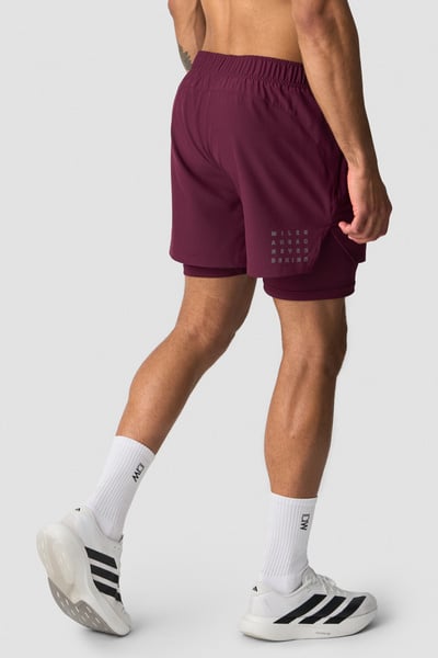 Mirage 2-in-1 5 Inch Shorts Dark mahogany