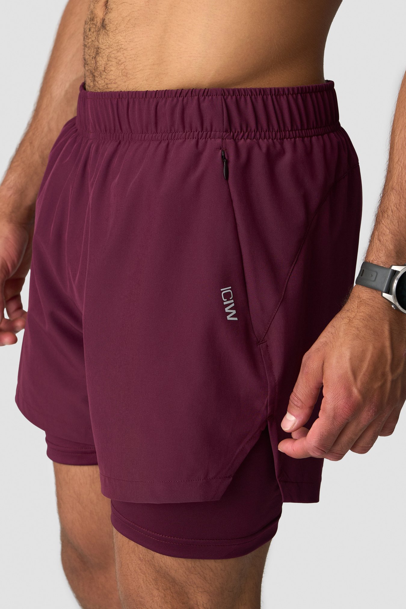 Mirage 2-in-1 5 Inch Shorts Dark mahogany - billede 4