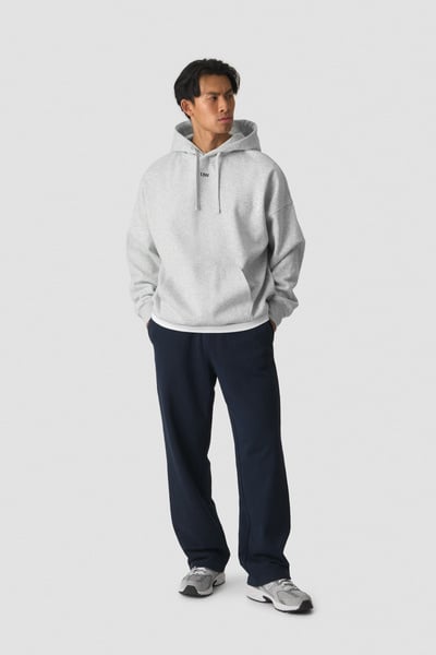 Everyday Relaxed Hoodie Light Grey Melange - Grigio