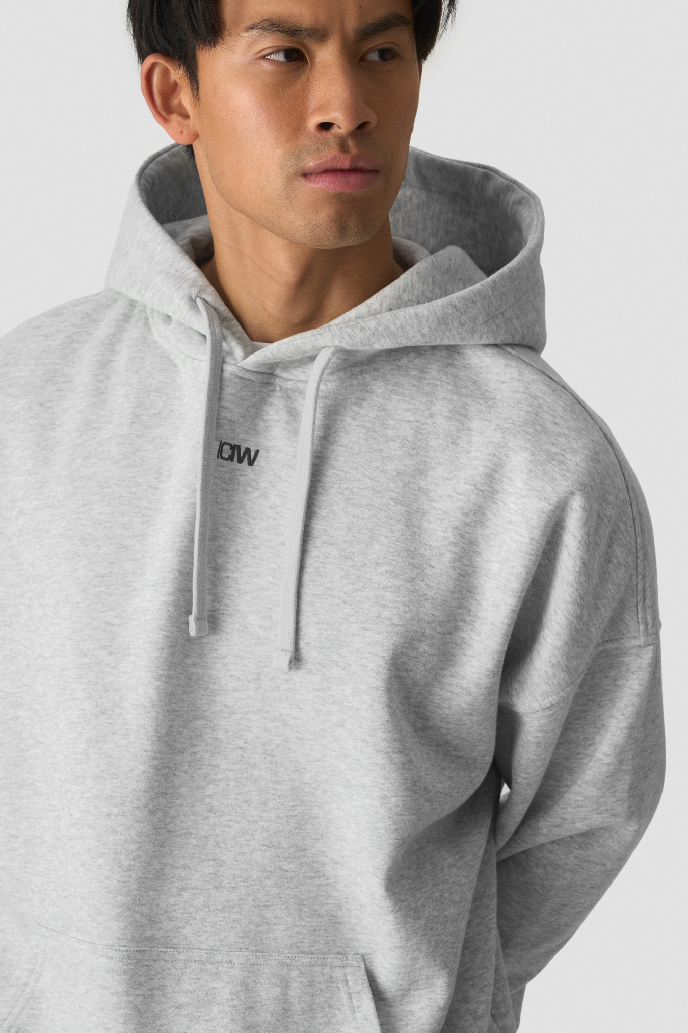 Everyday Relaxed Hoodie Light Grey Melange - immagine $