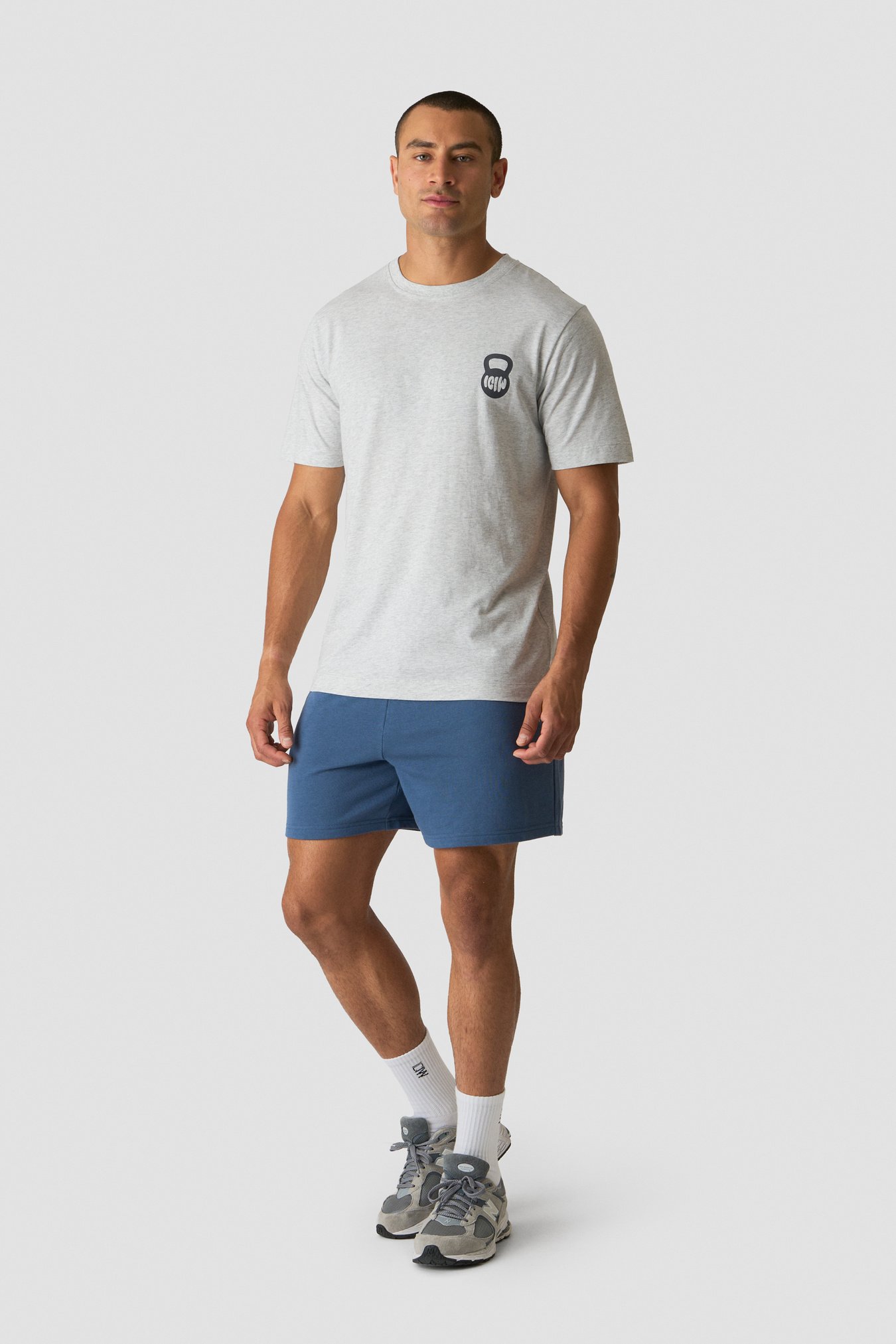 Everyday Cotton T-shirt Light Grey Melange - afbeelding 3