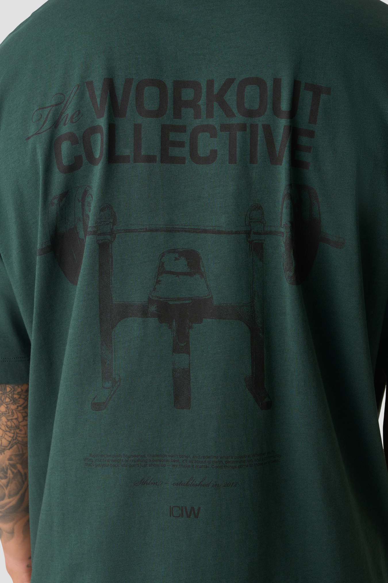 Everyday Oversized Cotton T-shirt Print Wet Green - image 3