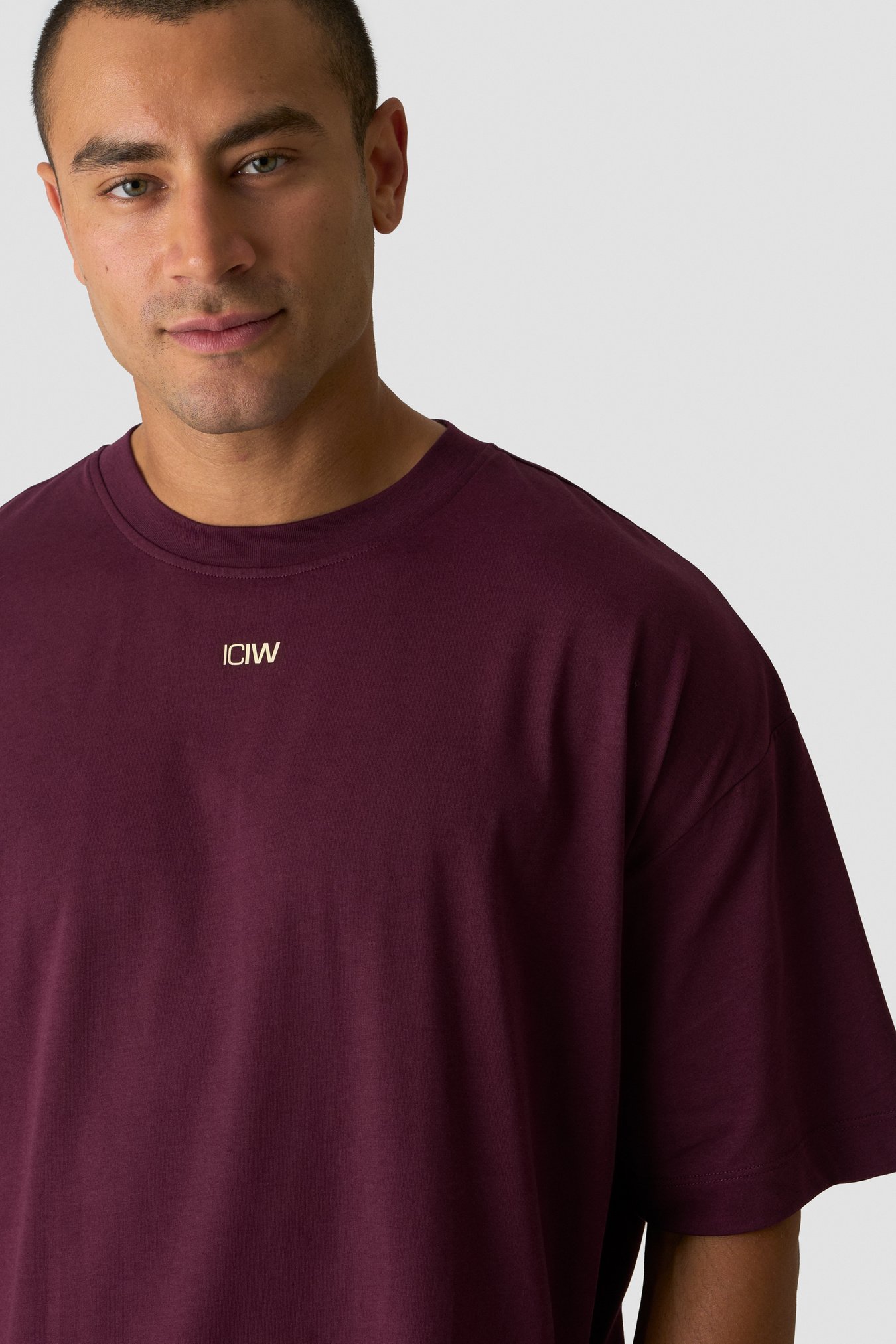 Everyday Oversized Cotton T-shirt Print Dark mahogany - Bild 5