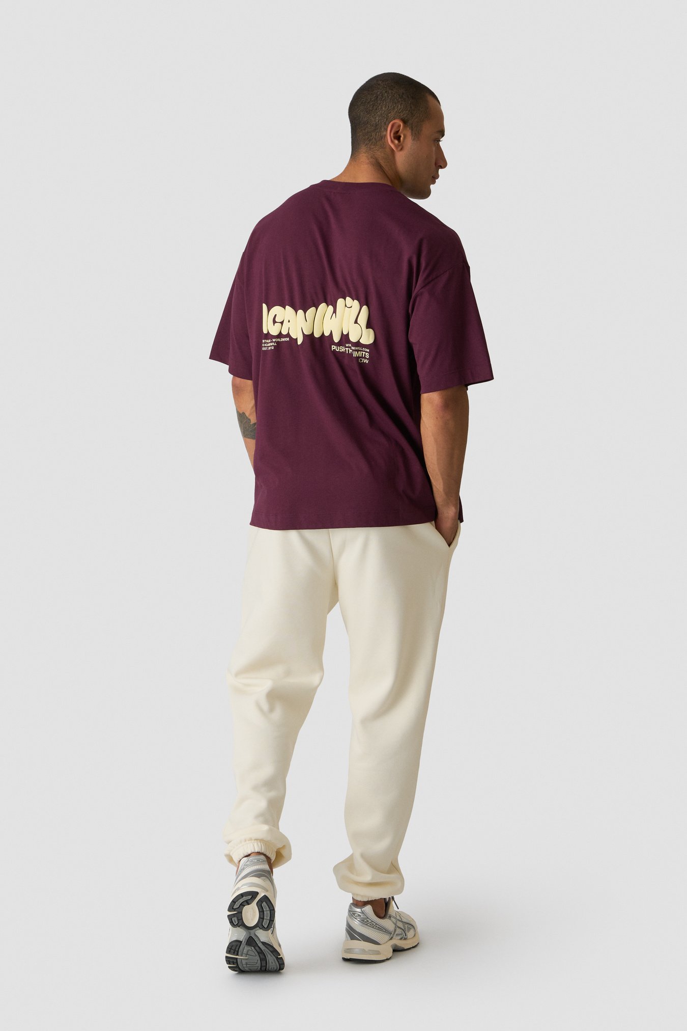 Everyday Oversized Cotton T-shirt Print Dark mahogany - Bild 6