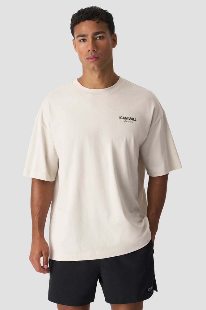 Everyday OS T-shirt Print Light Beige