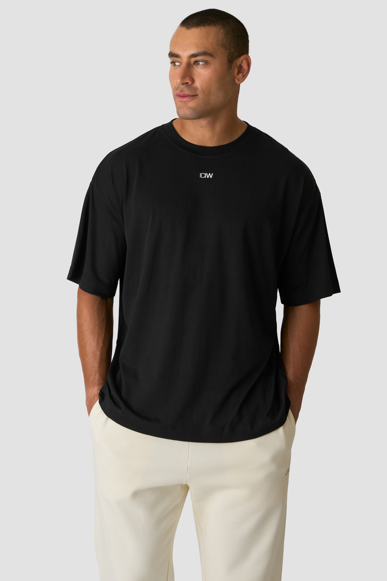 Everyday Oversized Cotton T-shirt Print Black - Bild 2