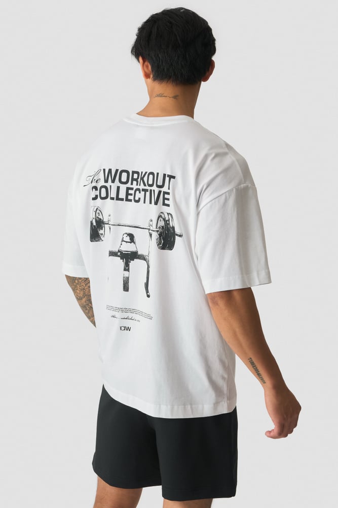 Everyday Oversized Cotton T-shirt Print White Snow