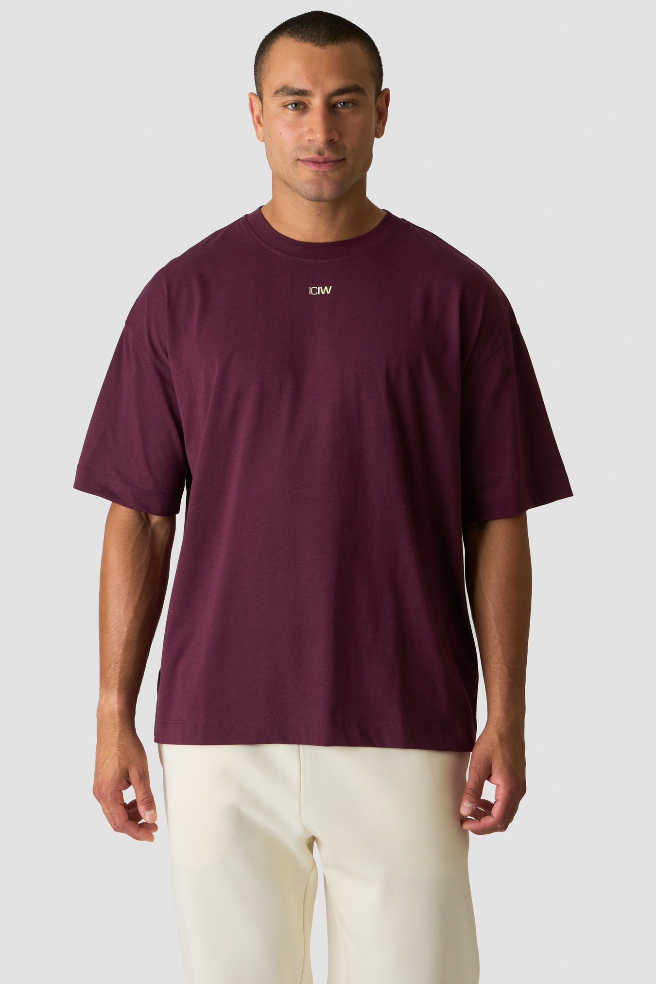 Everyday Oversized Cotton T-shirt Print Dark mahogany - Bild 2
