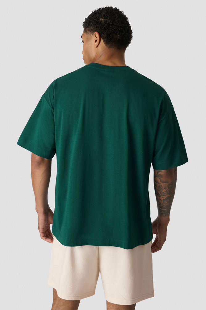Everyday Oversized Cotton T-shirt Print Northern Green