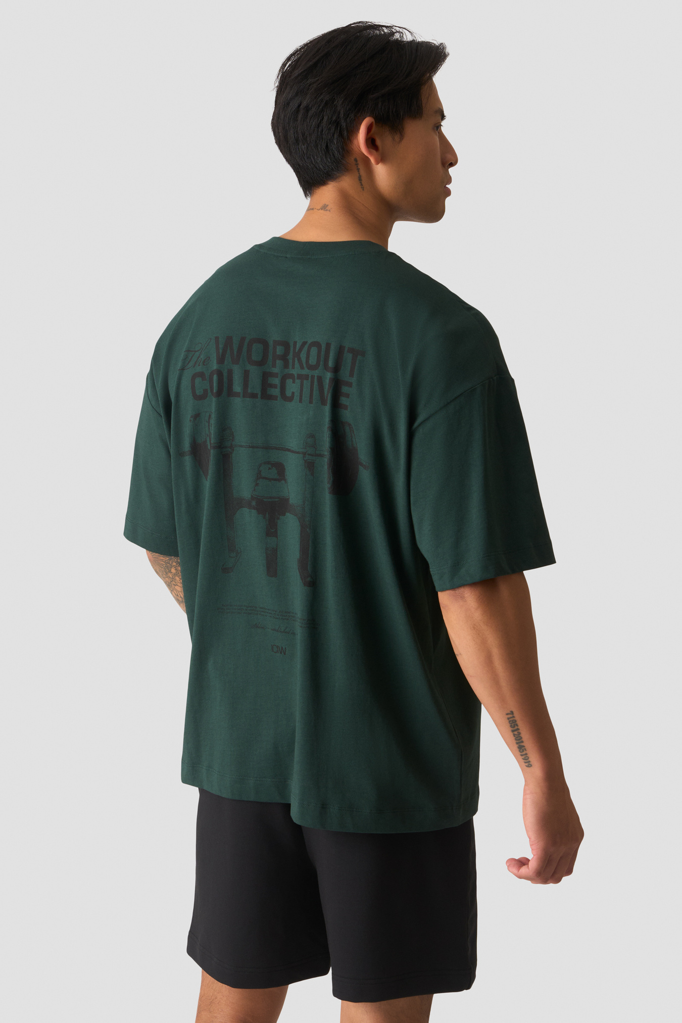 Everyday Oversized Cotton T-shirt Print Wet Green - image 1