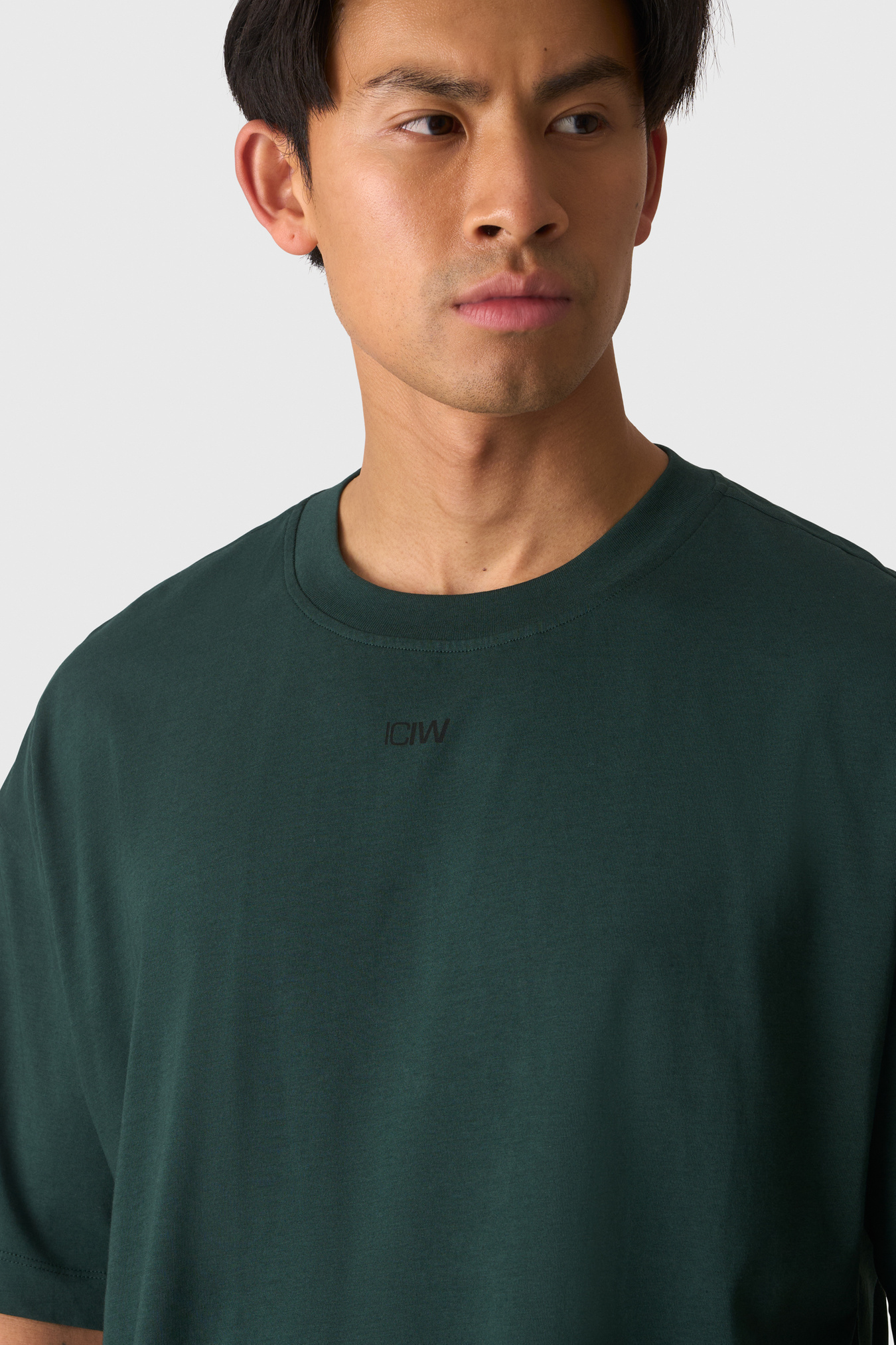 Everyday Oversized Cotton T-shirt Print Wet Green - image 4