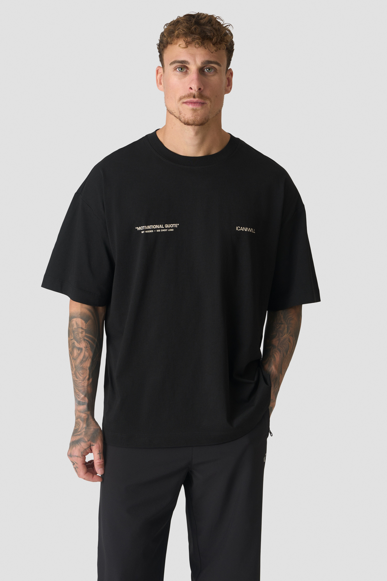 Everyday Oversized Cotton T-shirt Print Black - image 1