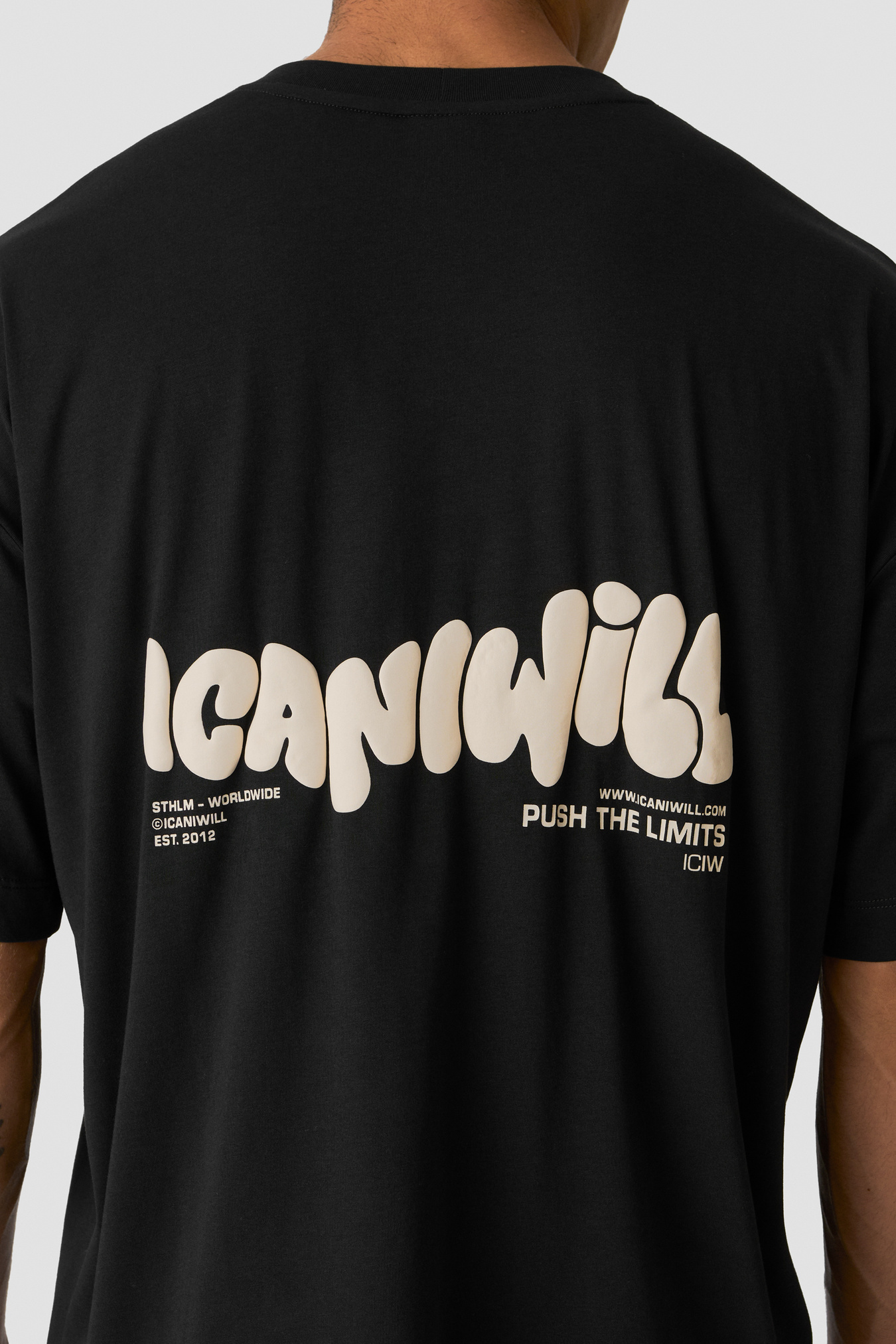 Everyday Oversized Cotton T-shirt Print Black - Bild 1
