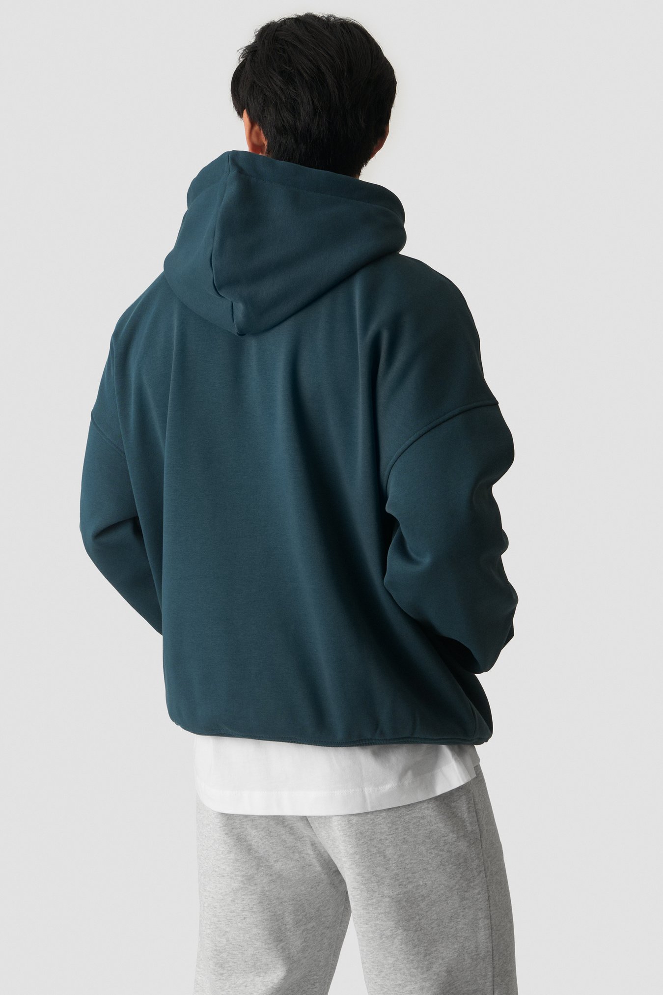 Everyday Relaxed Hoodie Print Dark Dusty Teal - afbeelding 2