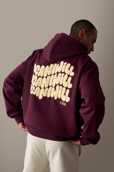 
                    Everyday Relaxed Hoodie Print Dark mahogany
                    
                  