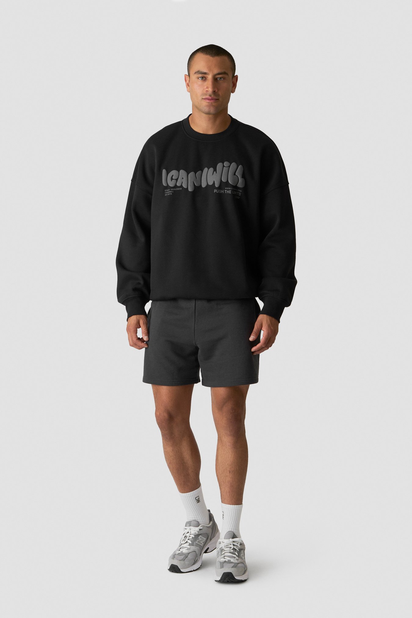 Everyday Relaxed Crewneck Print Black - Bild 3