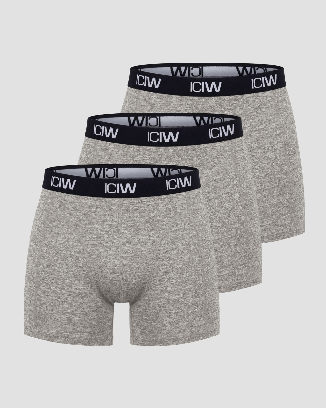 Boxer 3-pack Light Grey Melange - afbeelding 1