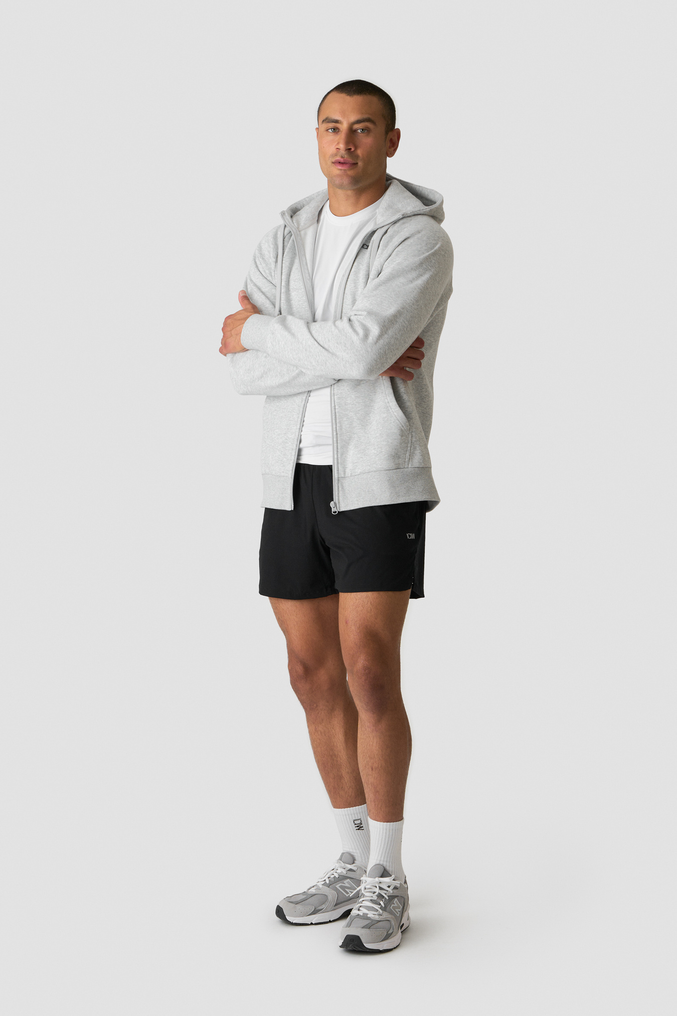 Everyday Zip Hoodie Light Grey Melange - Bild 3