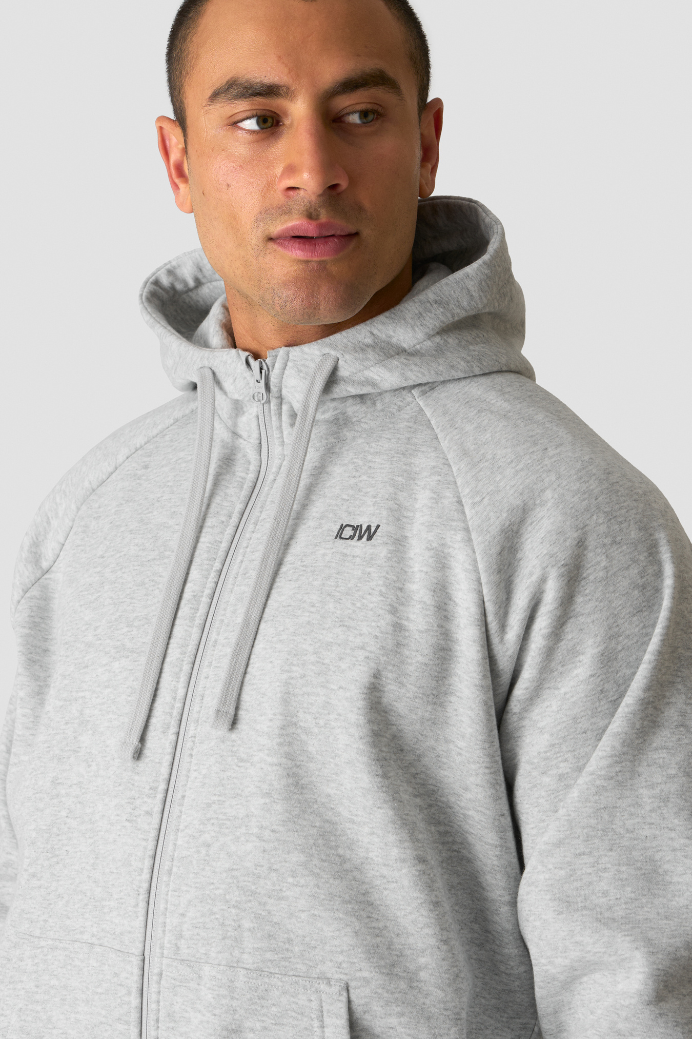 Everyday Zip Hoodie Light Grey Melange - Bild 2