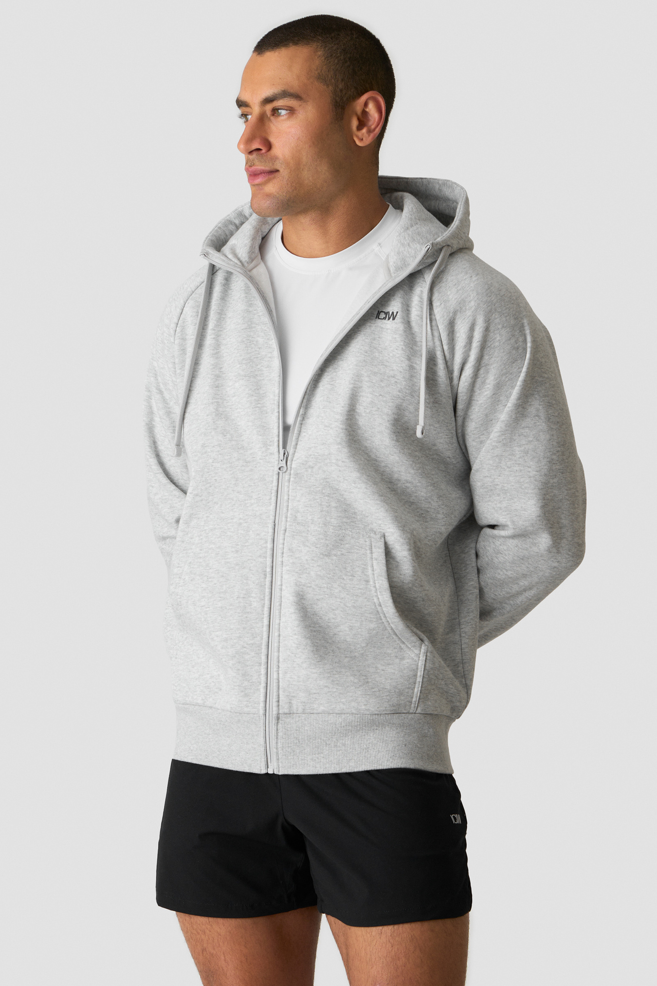 Everyday Zip Hoodie Light Grey Melange - Bild 0