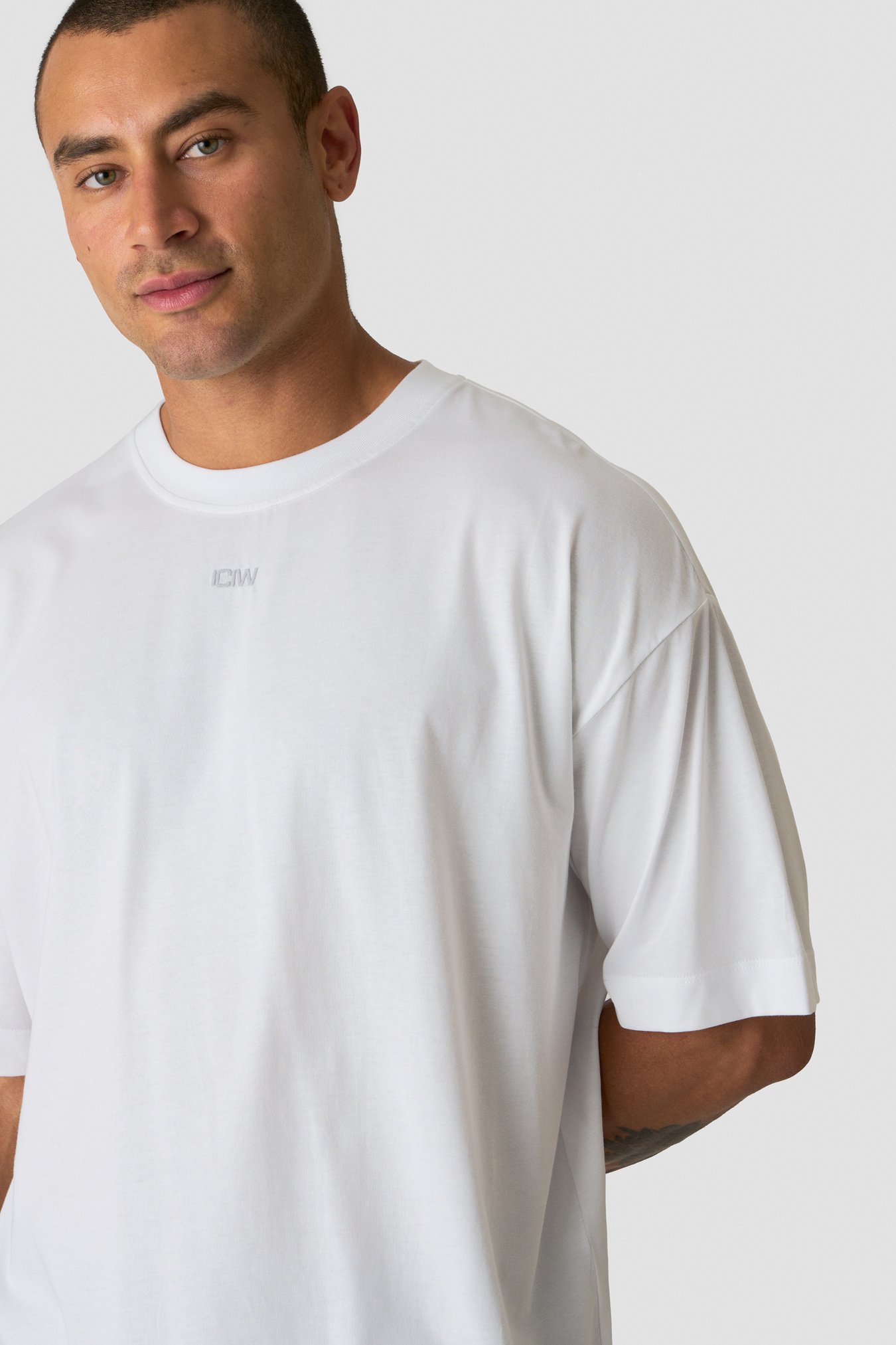 Everyday Oversized Cotton T-shirt White Snow - Bild 1