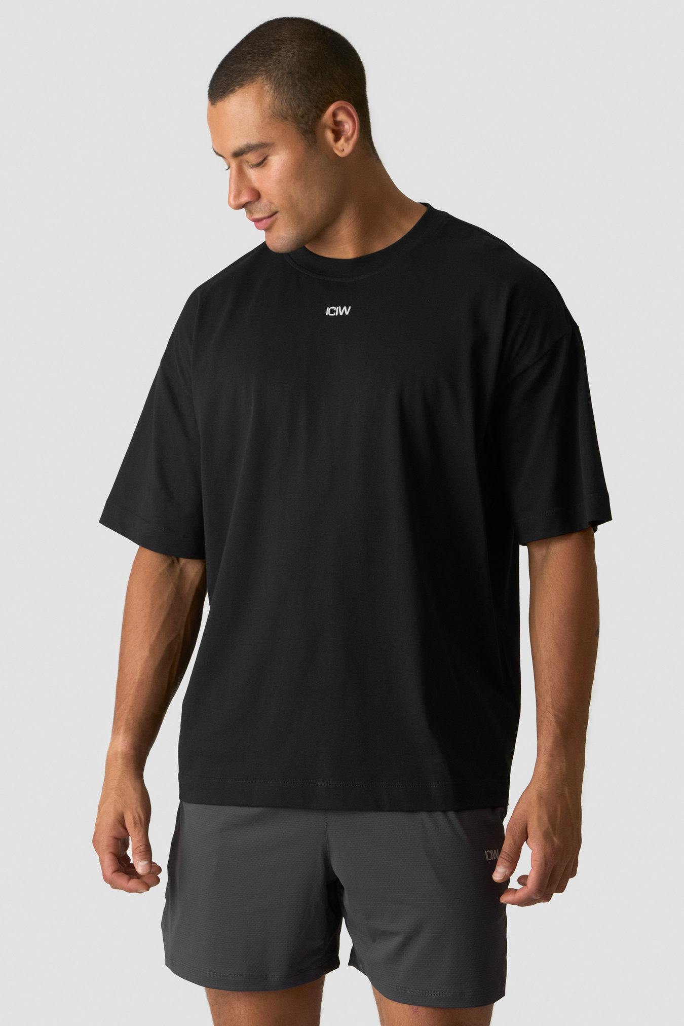 Everyday Oversized Cotton T-shirt Black - Bild 0