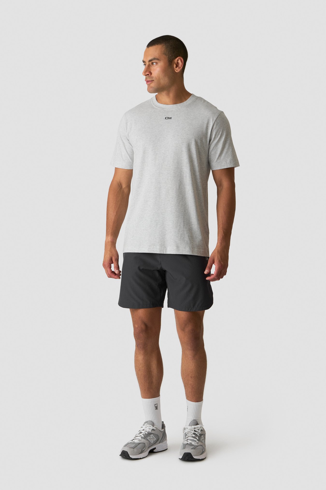 Everyday Cotton T-shirt Light Grey Melange - Bild 3