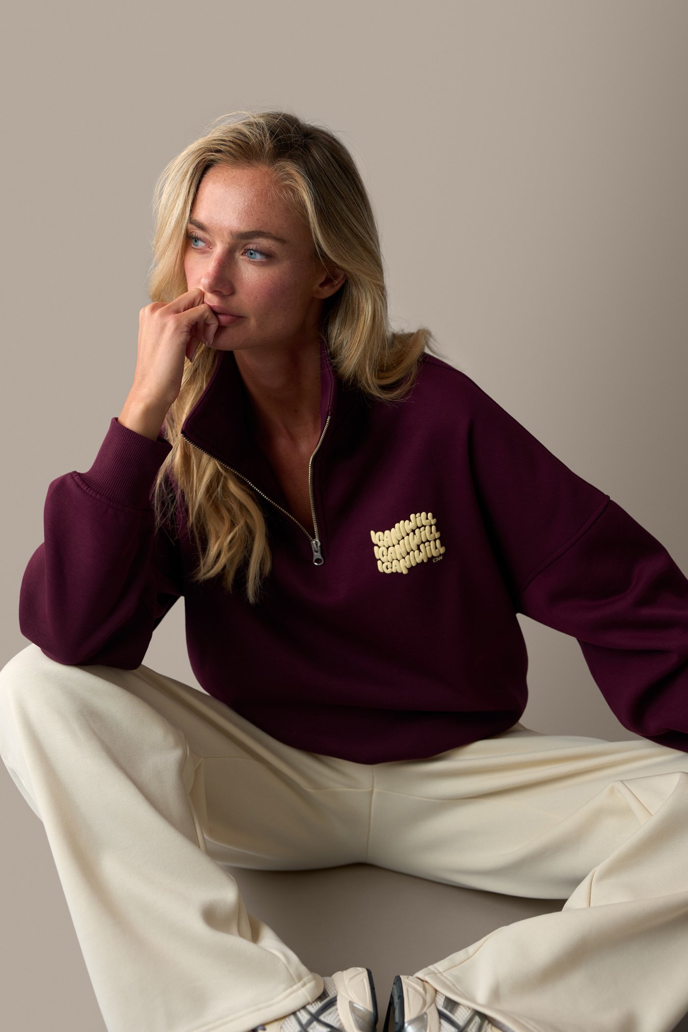 Everyday Straight Leg Sweat Pants Cream - bilde 4