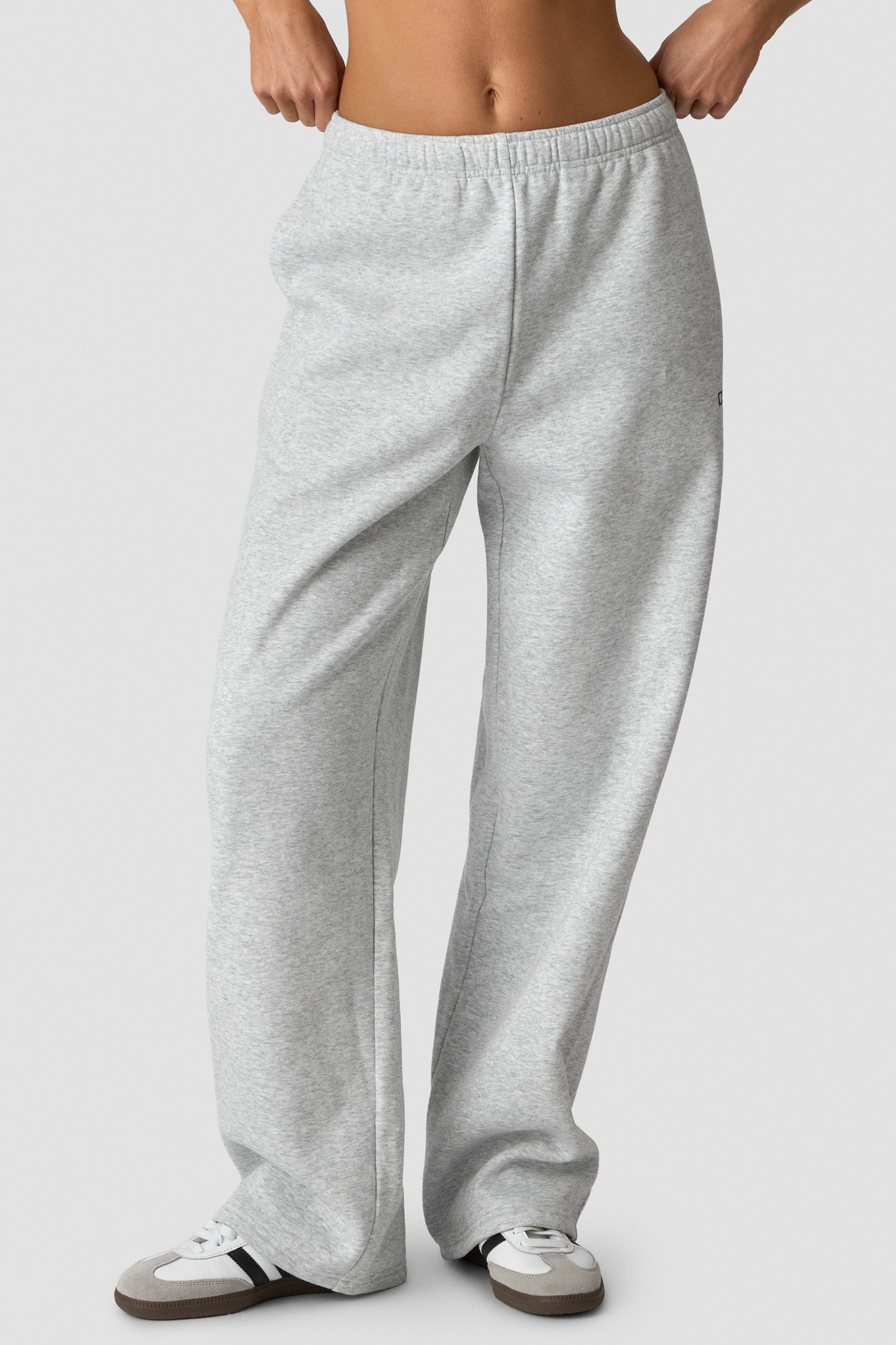 Everyday Straight Leg Sweat Pants Light Grey Melange - Bild 1