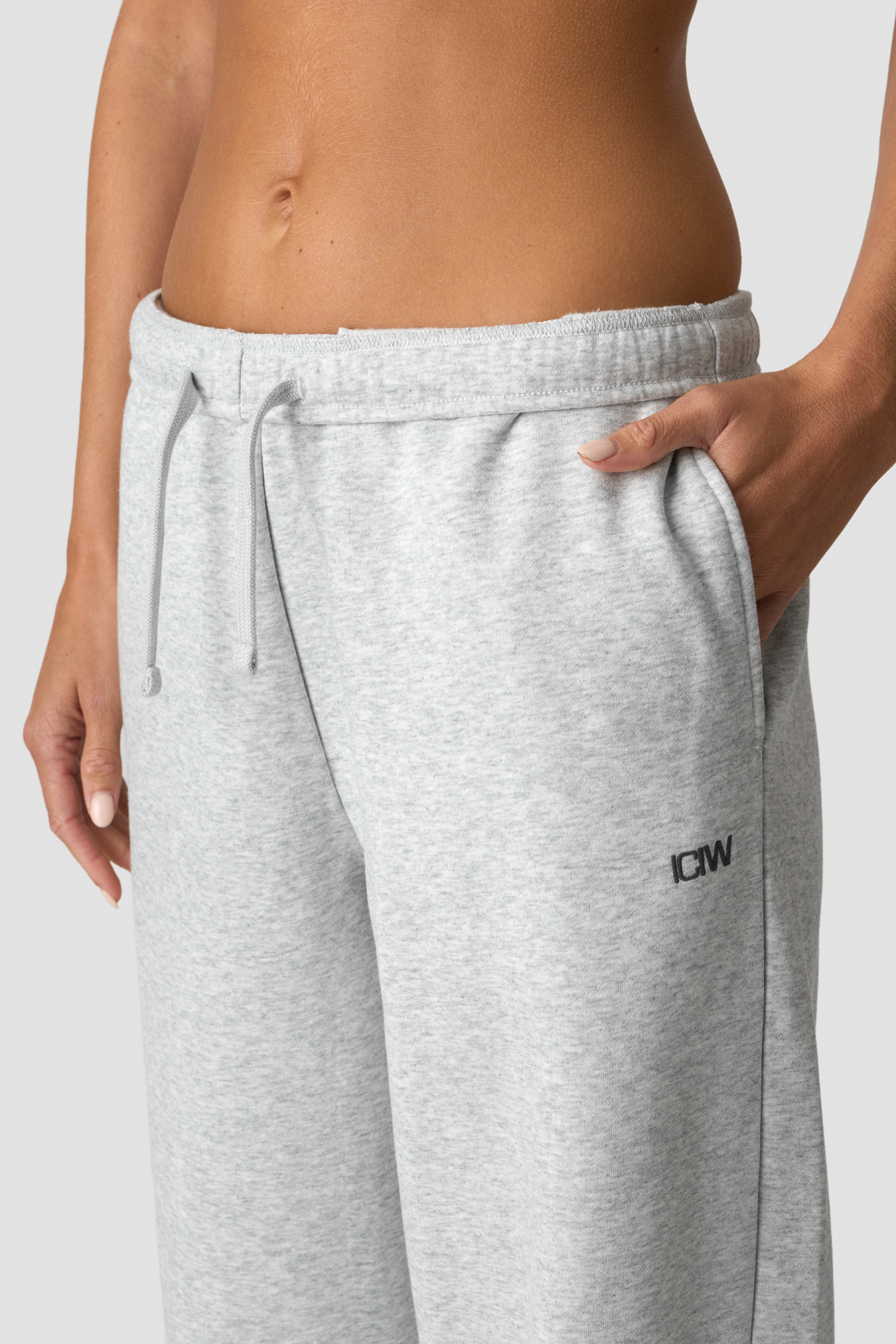 Everyday Straight Leg Sweat Pants Light Grey Melange - Bild 3