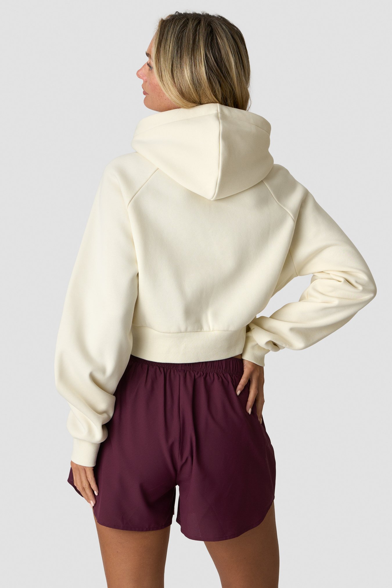 Everyday Cropped Hoodie Cream - Bild 2